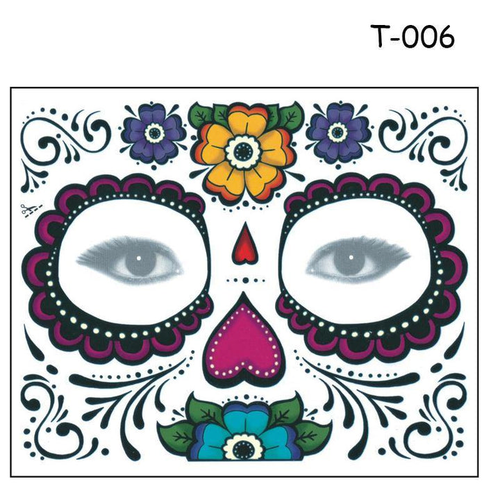 10pcs Disposable Eyeshadow Sticker Magic Eye Face Temporary Tattoo For Halloween Party - MRSLM
