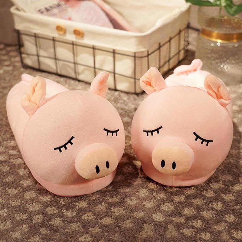 Cute plush home slippers, view 3 - MRSLM