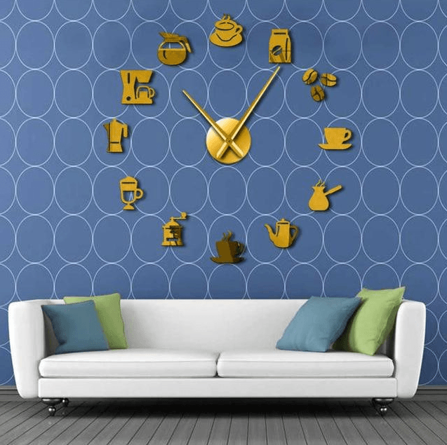 DIY wall clock living room bedroom creative 3D stereo mute home decoration wall clock - MRSLM