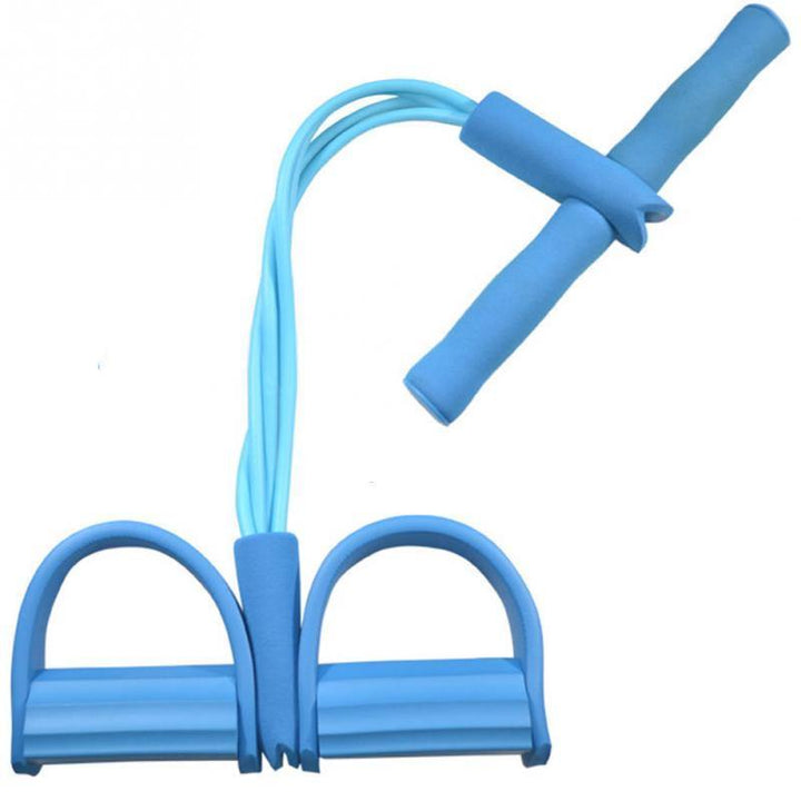 Natural Latex Foot Pedal Elastic Pull Rope with Handle Fitness Equipment Bodybuilding Expander - MRSLM