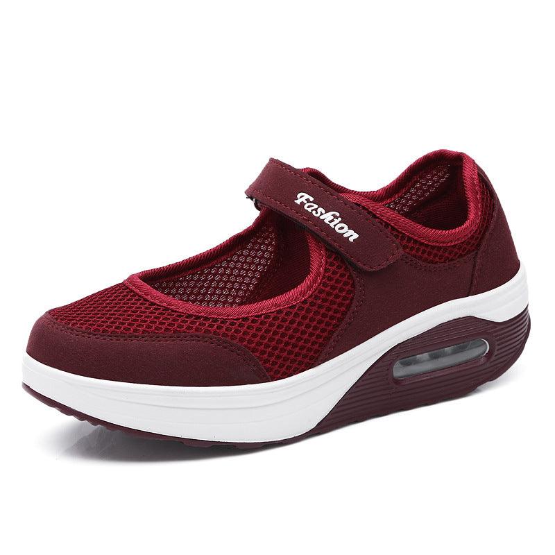 Women's thick-soled mesh walking shoes, view 3 - MRSLM
