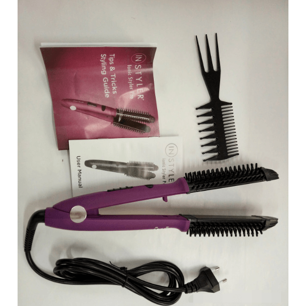 Hair curling stick dual-purpose hair straightener buckle hair curler electric coil comb plywood - MRSLM