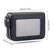 Women's leather double zipper wallet, view 5 - MRSLM