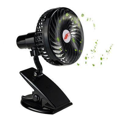 Mini Mute Clip Fan Rechargeable Silent 4 Blades Baby Stroller Fans Portable Air Cooling 3 Speeds Desk USB Fan with USB Output - MRSLM