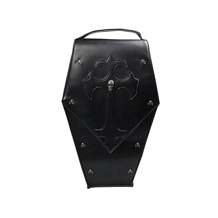 black PU shoulder messenger handbag - MRSLM