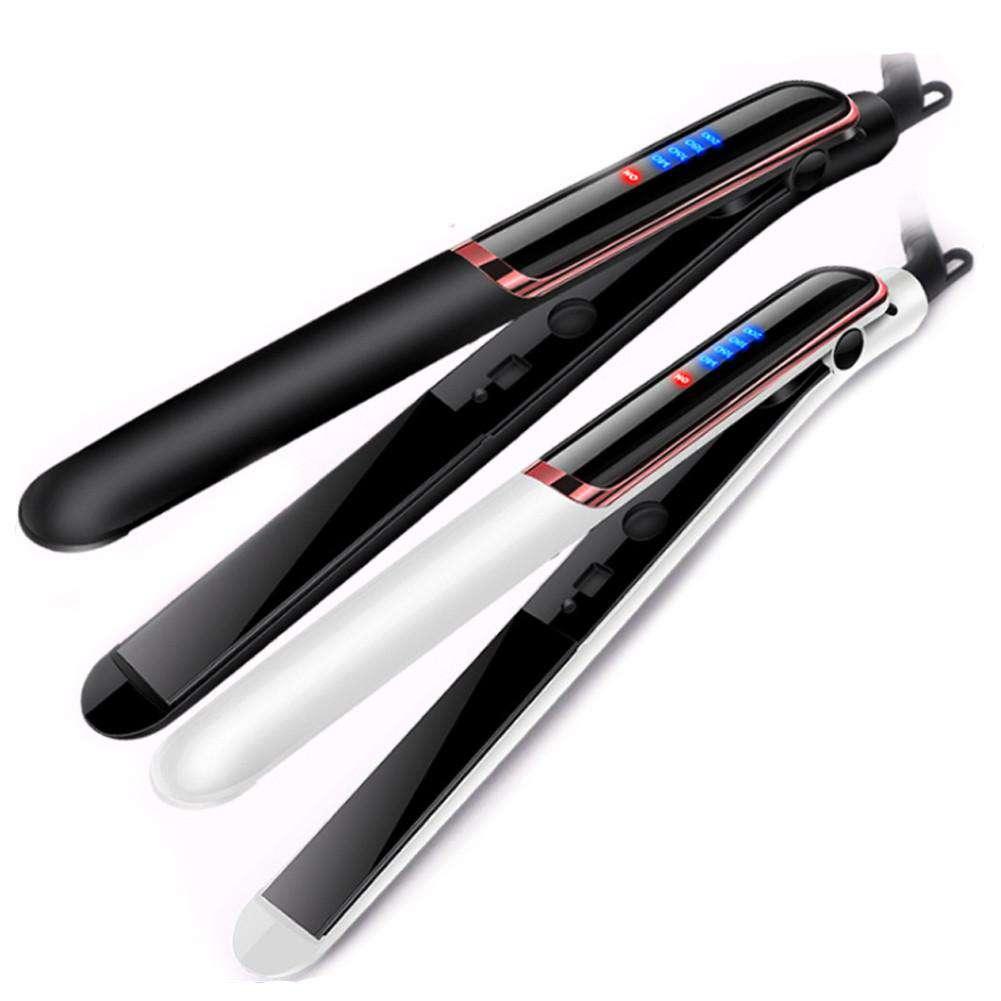 LED display straight hair curling double with curling iron - MRSLM