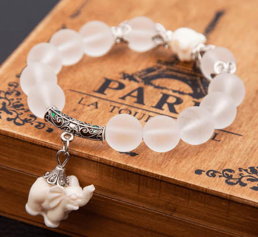 crystal elephant charm bracelet - MRSLM