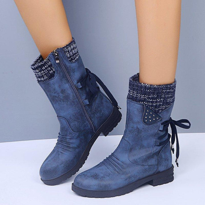 Woolen snow boots with thick heel and large Martin boots - MRSLM