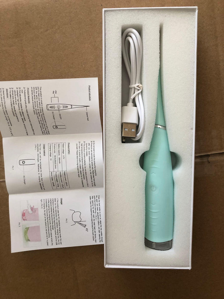 Portable Electric Sonic Dental Scaler Tooth Calculus Remover Tooth Stains Tartar Tool Dentist Whiten Teeth Health Hygiene white - MRSLM