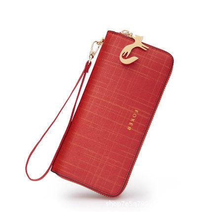 Women's long zipper wallet large capacity cowhide clutch - MRSLM