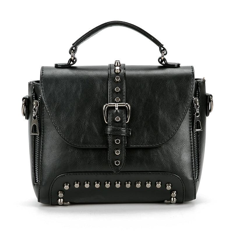 studded women's messenger bag, view 8 - MRSLM