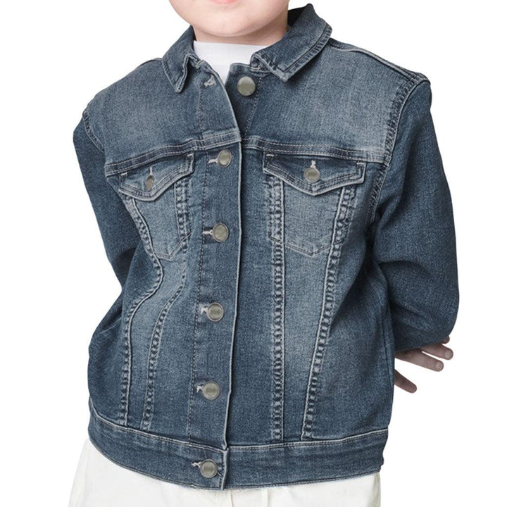 Change the World Kids' Denim Jacket - Motivational Quotes Jean Jacket - Illustration Denim Jacket for Kids - MRSLM