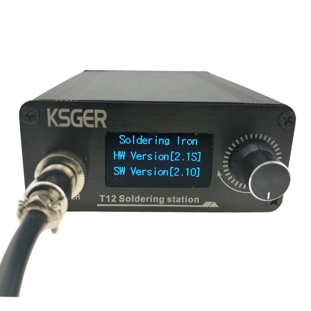 V2.1S T12 Digital Temperature Controller Soldering Station Electric Soldering Iron Tips T12-K + 907 Handle - MRSLM