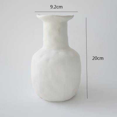 Plain Ceramic Vase Decoration Minimalist Art Flower Home - MRSLM