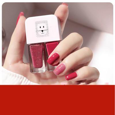 Two In One Nail Polish Set Creative Baking Free Quick Drying Long Lasting No Fade Frosted Double Colored Nail Manicure Oil - MRSLM