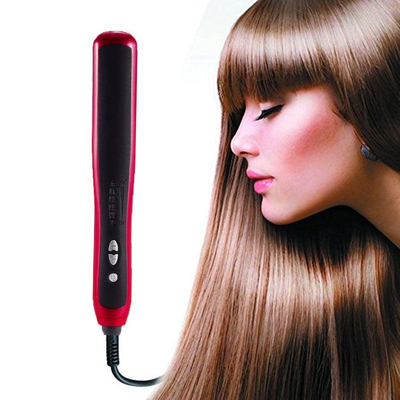 Home automatic adjustable temperature red hair straightener - MRSLM