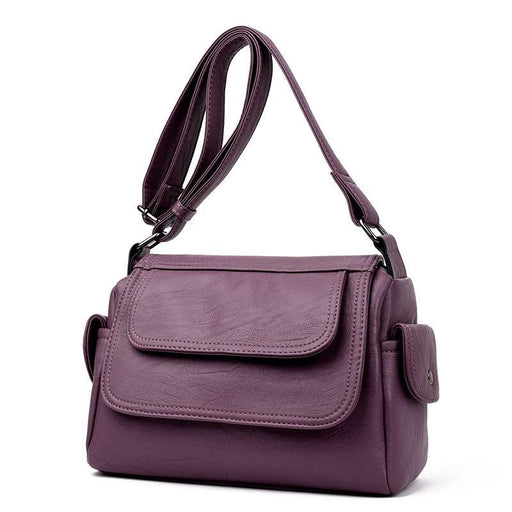 Women's genuine leather crossbody handbag, view 7 - MRSLM