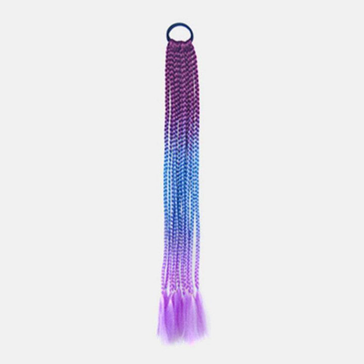 Halloween Colored Dirty Braids High Temperature Fiber Crochet Small Hair Braids Ponytail Hair Extensions - MRSLM