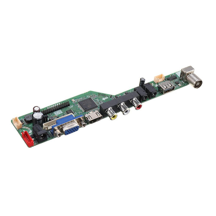 T.SK106A.03 T.SK105A.03 Universal LCD LED TV Controller Driver Board TV/PC/VGA/HDMI/USB+7 Key Button+2ch 6bit 30pins LVDS Cable+1 Lamp Inverter - MRSLM