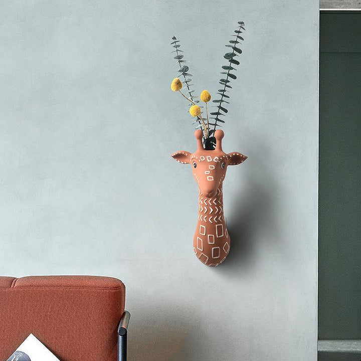 Creative Rabbit Animal Flower Hanging Wall Decoration Brown Bear - MRSLM