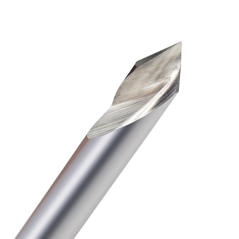 Drillpro 3.175mm Shank Engraving Bit End Milling Cutter 20/30/45/60 Degrees Tip 0.1 0.2 0.3mm Carbide 3D Milling Bit Woodworking Carving - MRSLM