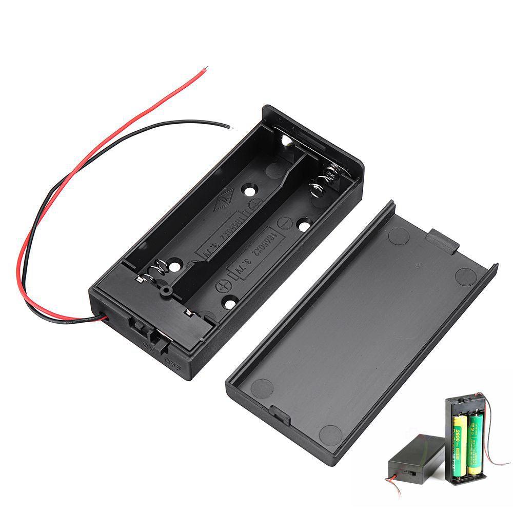 5pcs 18650 Battery Box Rechargeable Battery Holder Board with Switch for 2x18650 Batteries DIY kit Case - MRSLM