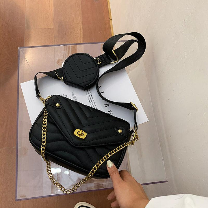 Small Fragrance Style Popular High-End Sense Chain Messenger Bag - MRSLM