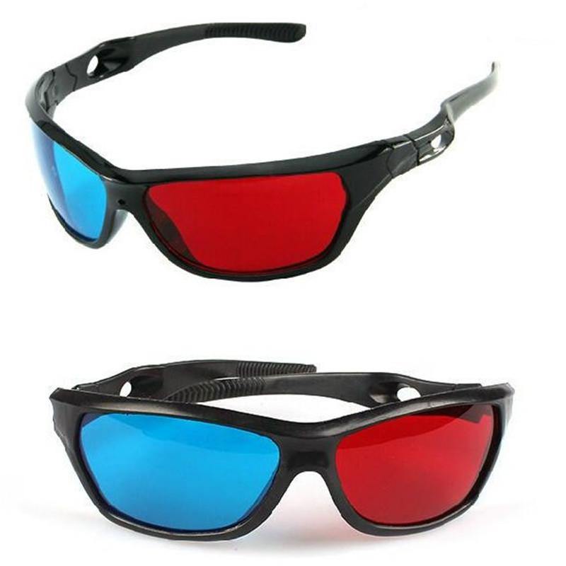 New Black Frame Universal 3D Plastic glasses/Oculos/Red Blue Cyan 3D glass Anaglyph 3D Movie Game DVD vision/cinema - MRSLM