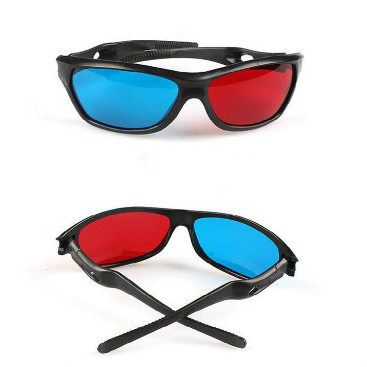 New Black Frame Universal 3D Plastic glasses/Oculos/Red Blue Cyan 3D glass Anaglyph 3D Movie Game DVD vision/cinema - MRSLM