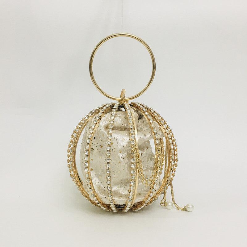 Hollow diamond ball bag dinner bag bird cage bun mother bag handbag - MRSLM