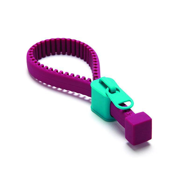 Creative Silicone Zipper Can Opener Multi-function Anti-slip Stopper Hand Opener Labor Saving Can Opener Kitchen Accessories (Purple) - MRSLM