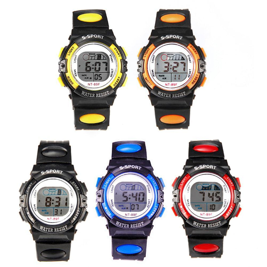 Multi-functional Children Sports Luminous LED Digital Date Alarm Wrist Watch - MRSLM