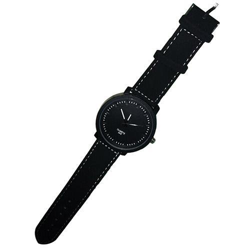 Fashion Unisex Dull Polish Faux Leather Band Analog Quartz Sports Wrist Watch - MRSLM