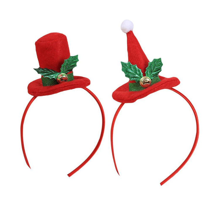 Christmas Top Hat Headband Headwear Adult Children Hair Hoop Xmas Party Props - MRSLM