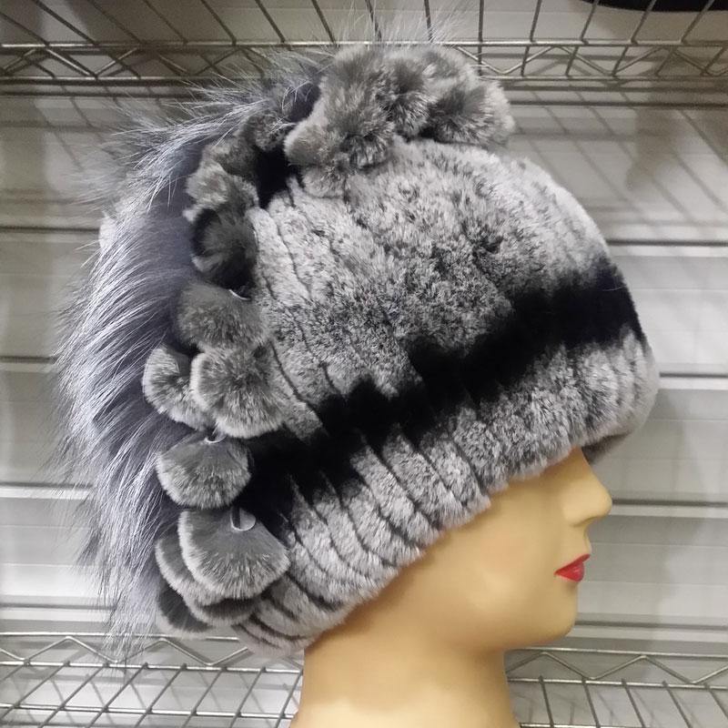 Rabbit fox fur hats for women winter natural fur popular hat in Russia LQ11298 - MRSLM
