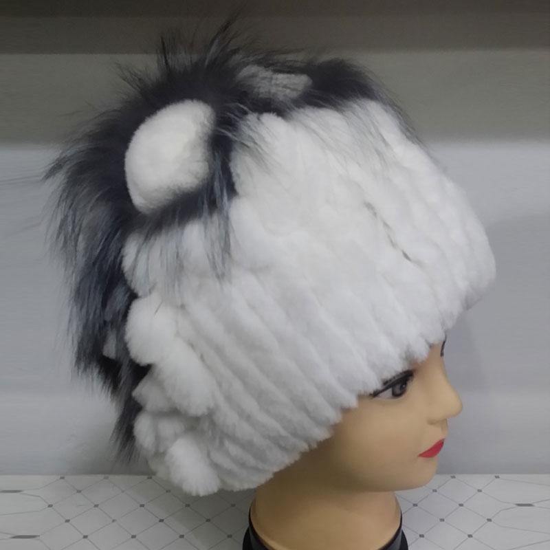 Rabbit fox fur hats for women winter natural fur popular hat in Russia LQ11298 - MRSLM