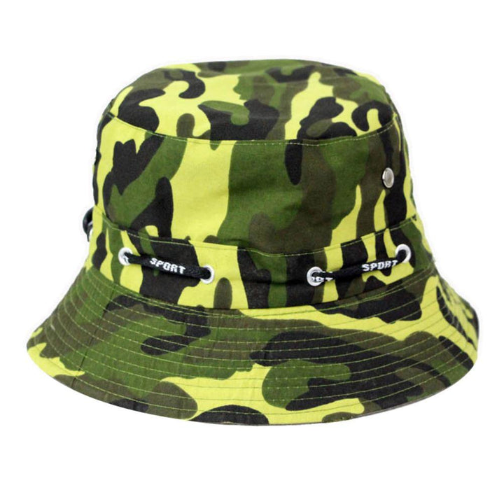 Fashion Camouflage Sun Block Bucket Hat Outdoor Breathable Hiking Fishing Cap - MRSLM