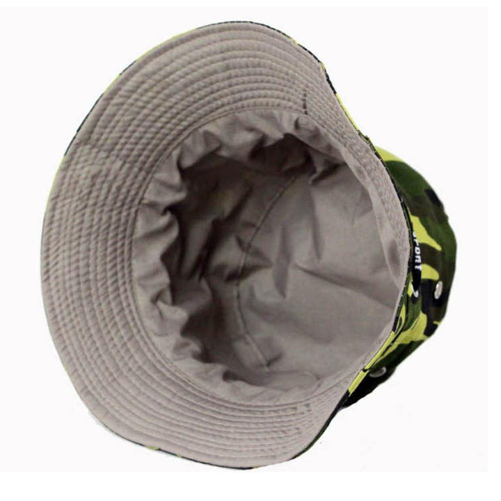 Fashion Camouflage Sun Block Bucket Hat Outdoor Breathable Hiking Fishing Cap - MRSLM
