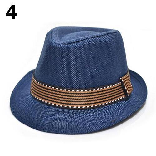 Unisex Kids' Fashion Cool Jazz Pitched Crown Short Brim Hat Cap Fedora Hat - MRSLM