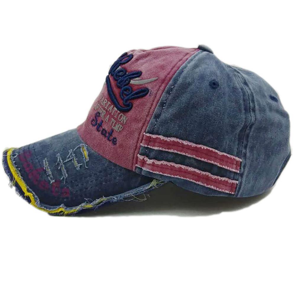 Fashion Sport Letters Washed Hat Casual Men Women Adjustable Cotton Baseball Cap - MRSLM