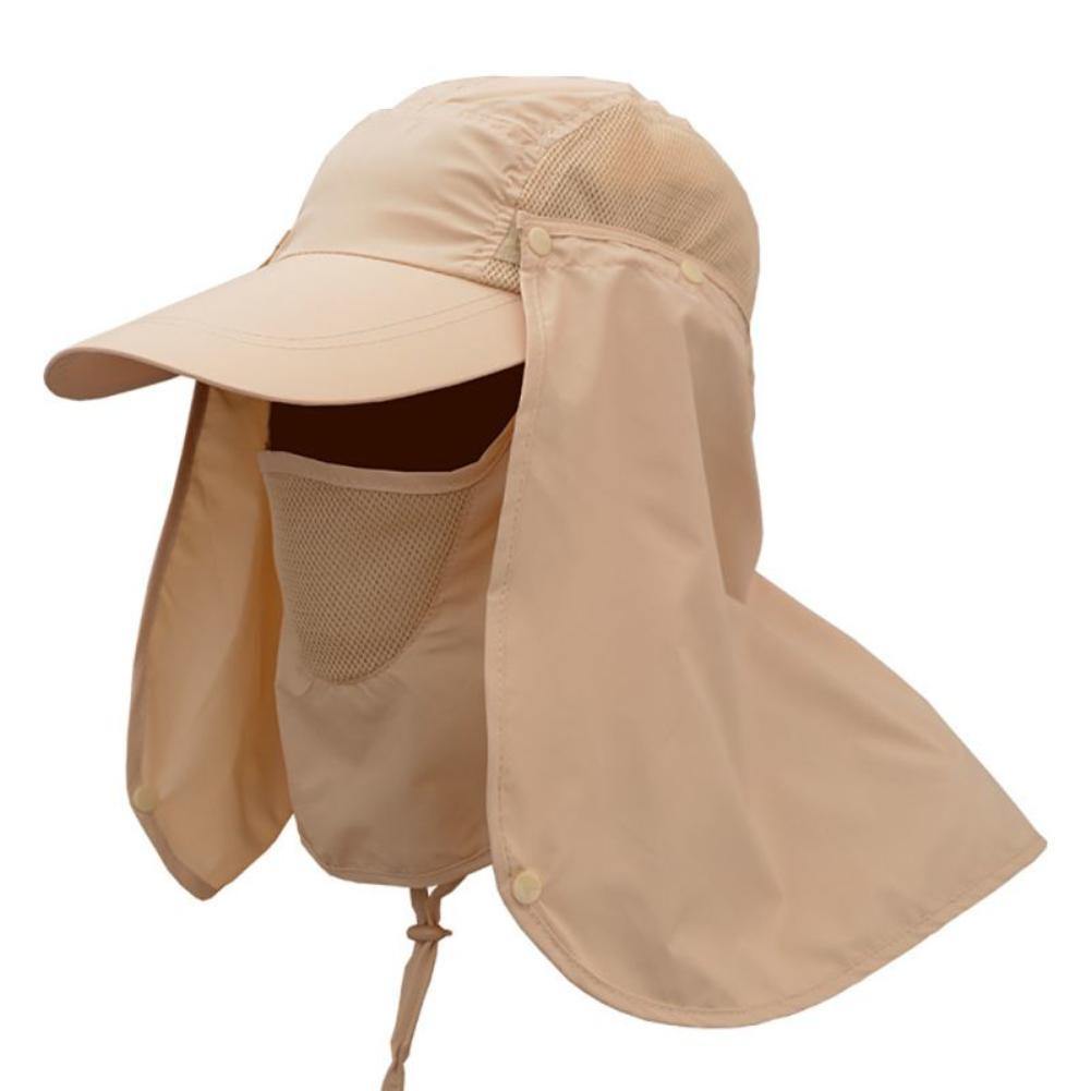 Hiking Fishing Hat Outdoors Sports Sun Resistant Neck Face Wide Brim Flap Cap - MRSLM