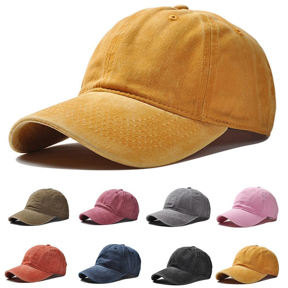 Fashion Solid Color Hip Hop Hat Unisex Adjustable Baseball Cap Sports Snapback - MRSLM