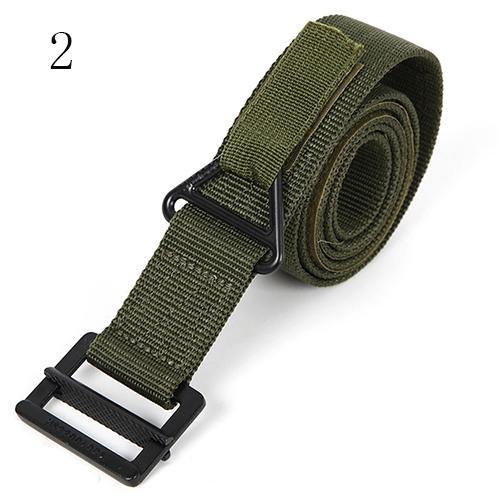 Men's Adjustable Military Canvas Rescue Rigger Belt Canvas Casual Waistband - MRSLM