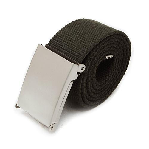 Men Boy Unisex Canvas Metal Buckle Plain Webbing Business Casual Belt Strap - MRSLM