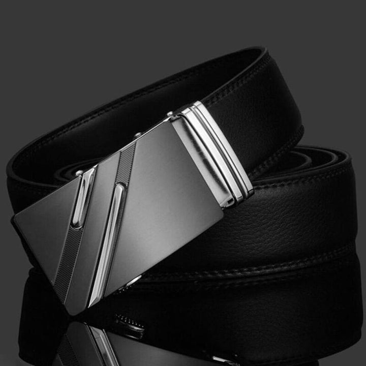 Men's Fashion Faux Leather Automatic Buckle Waist Strap Belt Waistband Gift - MRSLM
