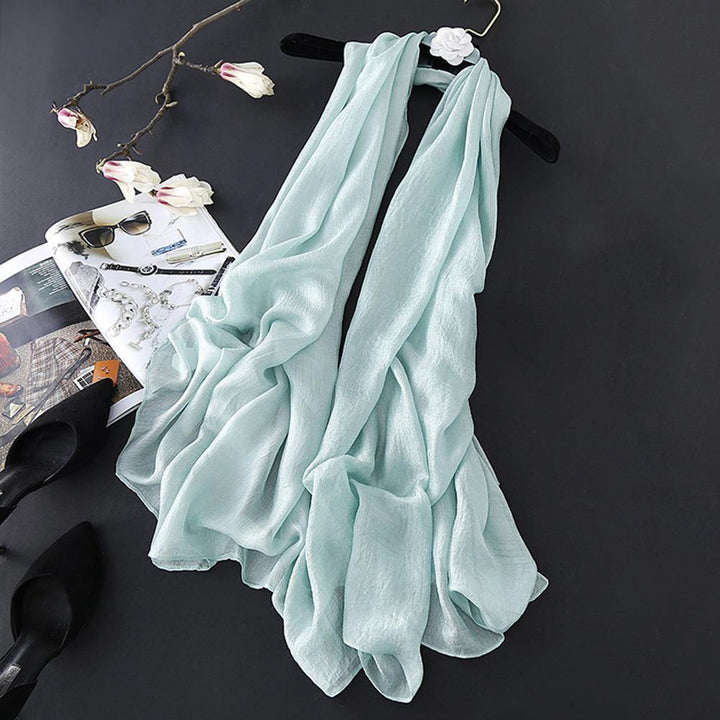 180x90cm Women Large Solid Color Linen Scarf Stole Wrap Shawl Fashion Accessory - MRSLM