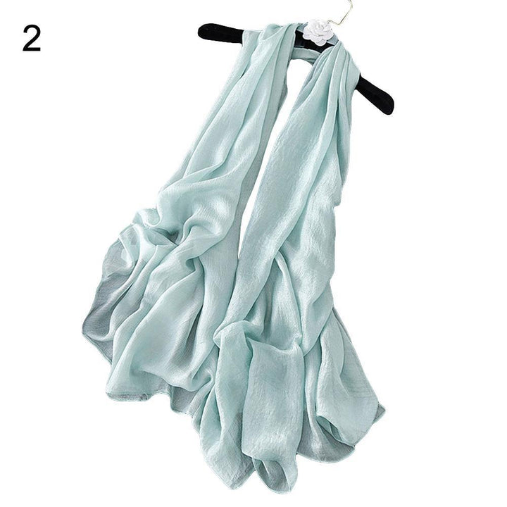 180x90cm Women Large Solid Color Linen Scarf Stole Wrap Shawl Fashion Accessory - MRSLM