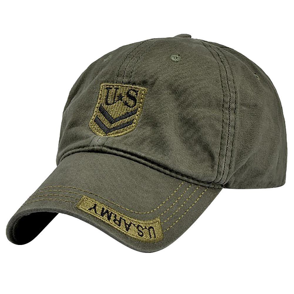 Fashion US Letters Men Outdoor Casual Sun Hat Adjustable Cotton Baseball Cap - MRSLM
