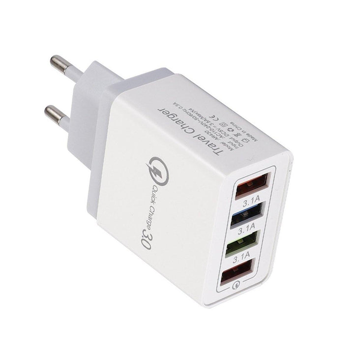 QC3.0 4Ports USB Charger Adapter USB Travel Wall Charger Adapter - MRSLM