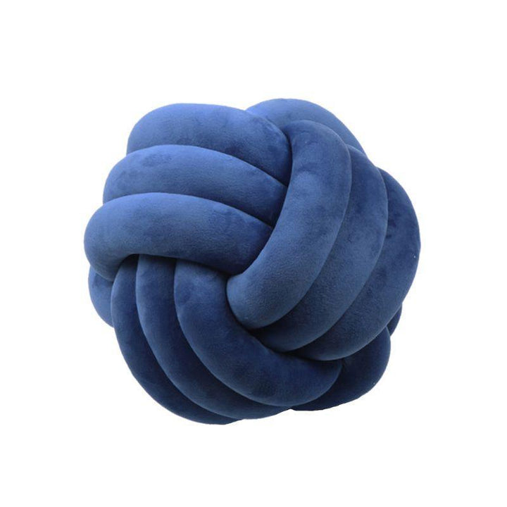Knotted Plush Ball Design Round Throw Pillow - MRSLM